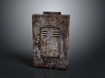 Rusted Metal Gate With Visible Rust Industrial Style Metal Parts And Screws Design 3d model