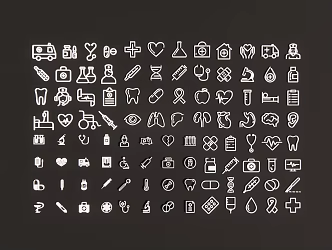 Icon Set Flat Design Health Care Pregnancy Examination Obstetrics and Gynecology 3d model