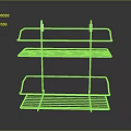 White Metal Multi Tier Storage Shelf Organizer For Home Furniture