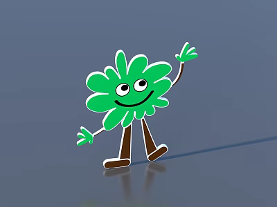 Cartoon Flower Expression Pack Plant Flower Animation Flower 3d model