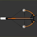 Modern Orange And Black Crossbow With Mechanical Pulley System And Ergonomic Grip