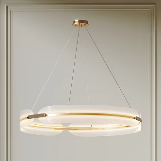 Round Chandelier Glass Chandelier Light Luxury Chandelier Art Chandelier 3d model