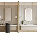 Modern Bathroom Vanity Design With Oval Mirror Gold Lighting And Marble Countertop