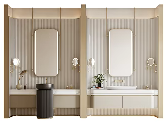 Light Luxury Washstand 3d model