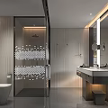 Modern Hotel Room Interior Design With Comfortable Bed Sofa TV And Decorative Wall Curtains