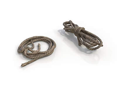 Household Rope Products Including Coiled And Knotted Designs For Daily Use 3d model
