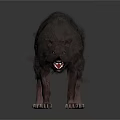 Realistic 3D Wolf Model With Dark Fur Sharp Teeth And Aggressive Posture 3d model