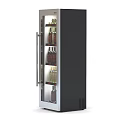 Modern Wine Cabinet With Glass Door And Multiple Shelves For Wine Bottles