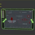 Human Body Medical Care Monitoring Device With Error 404 Display And Vital Signs Graph