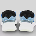 Blue White Black Casual Sports Shoes With Breathable Mesh And Stripe Design