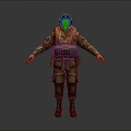 Realistic 3D Military Soldier Character With Tactical Vest Helmet Boots And Open Arms Pose