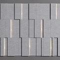 Modern Grey Textured Wall Panel Design With Rectangular Blocks And Layers