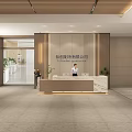 Modern Style Lobby Log Style Lobby Simple Lobby 3d model