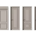Modern Hinged Doors With Multiple Panel Designs And Sleek Finish 3d model