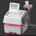 White and Pink Medical Device F003 with Digital Screen and Handheld Probe