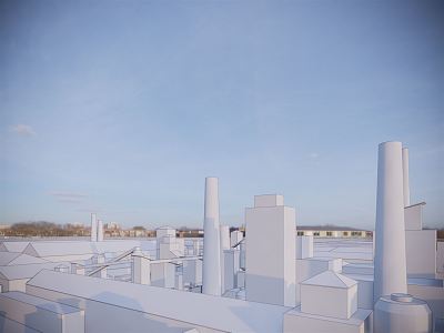 Modern Aerial View Planning 3d model