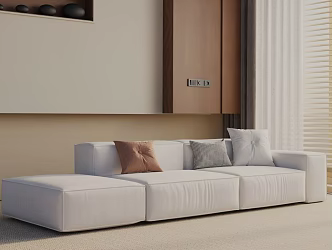 Modern three-seat sofa 3d model