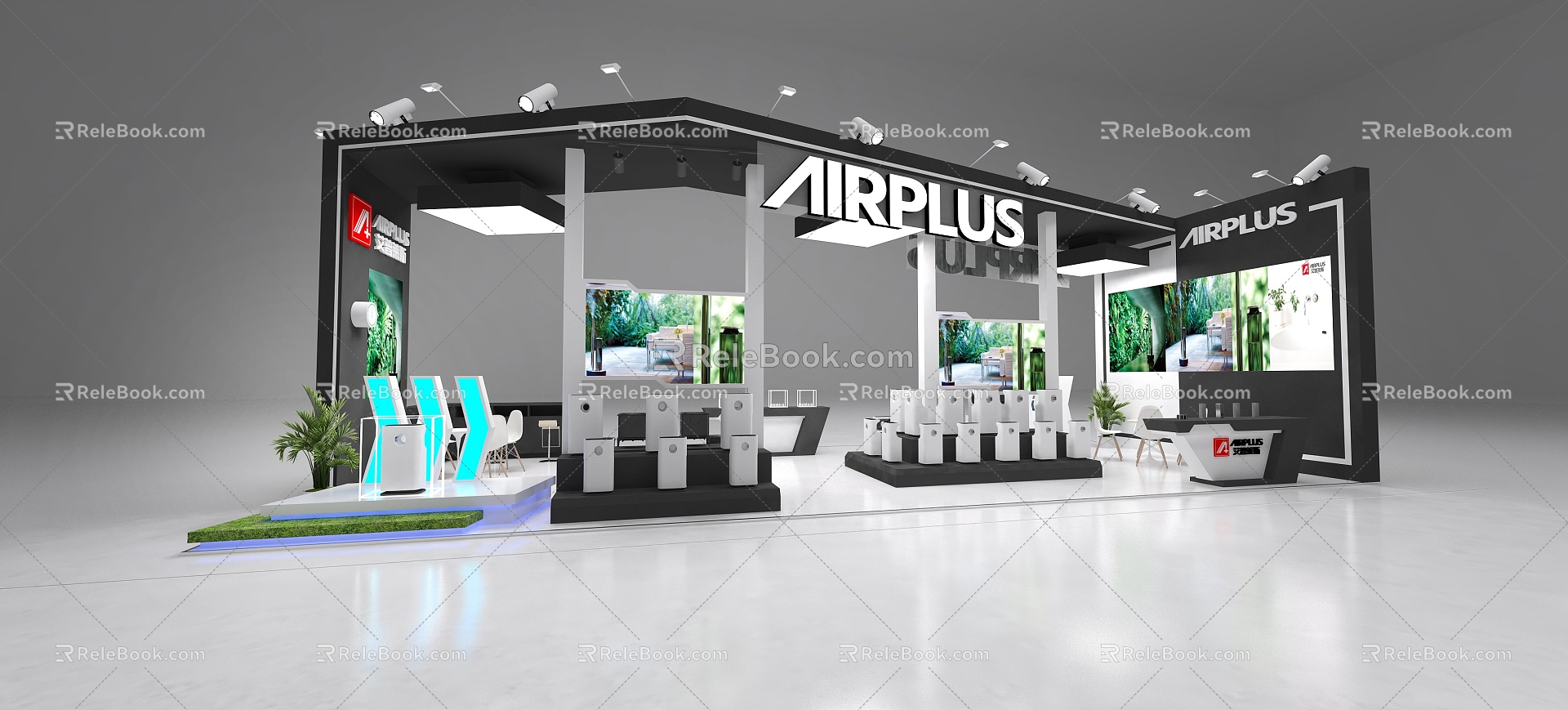 Modern Exhibition Booth Exhibition Hall Booth Beautiful Chen 3d model