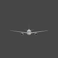 Modern White Passenger Airplane Flying With Twin Engines And Sleek Design