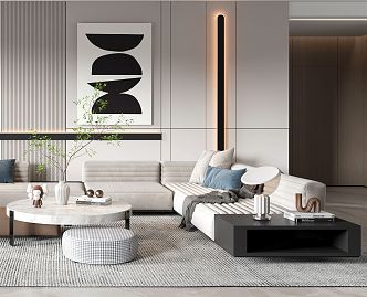 modern living room 3d model