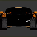 Orange and Black Sports Car With Sleek Design And Sporty Exterior