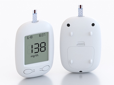 Blood Glucose Meter Oximeter Medical Devices 3d model