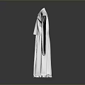 White Traditional Chinese Robe with Wide Sleeves and Flowing Long Skirt Elegant Design