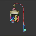 Cute Colorful Rabbit Dolls Baby Mobile With Hanging Stand For Nursery