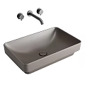 Modern Bathroom Sinks In Square Rectangular And Round Shapes With White Gray Black Tones 3d model