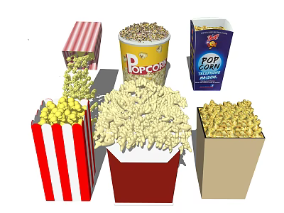 Modern Popcorn 3d model