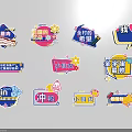 Colorful Fun Decorative Badges With Various Chinese Trendy Phrases And Cute Designs