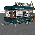 MOSHE'S Stylish Coffee Cart With Open Counter And The Real Coffee Sign