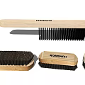 HUMANKIN Household Cleaning Brushes With Wooden Handles And Black Bristles In Different Sizes