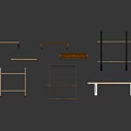 Various Wall Mounted and Floating Wooden and Metal Shelves with Different Designs for Home Storage