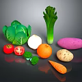 Fresh Assorted Vegetables Including Cabbage Tomatoes Onion Broccoli Carrot and Potatoes