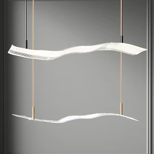 Chandelier art streamer chandelier shaped luminous glass chandelier hall lobby chandelier restaurant chandelier study tea 3d model