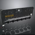 Black Weapon Component With Yellow Serial Number 00707238 And Metal Surface Holes