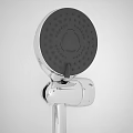 Modern Wall Mounted Shower Fixture With Handheld Head And Stainless Steel Design