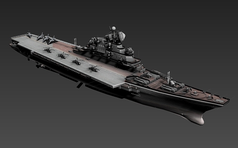 Low model aircraft carrier military game model 3d model