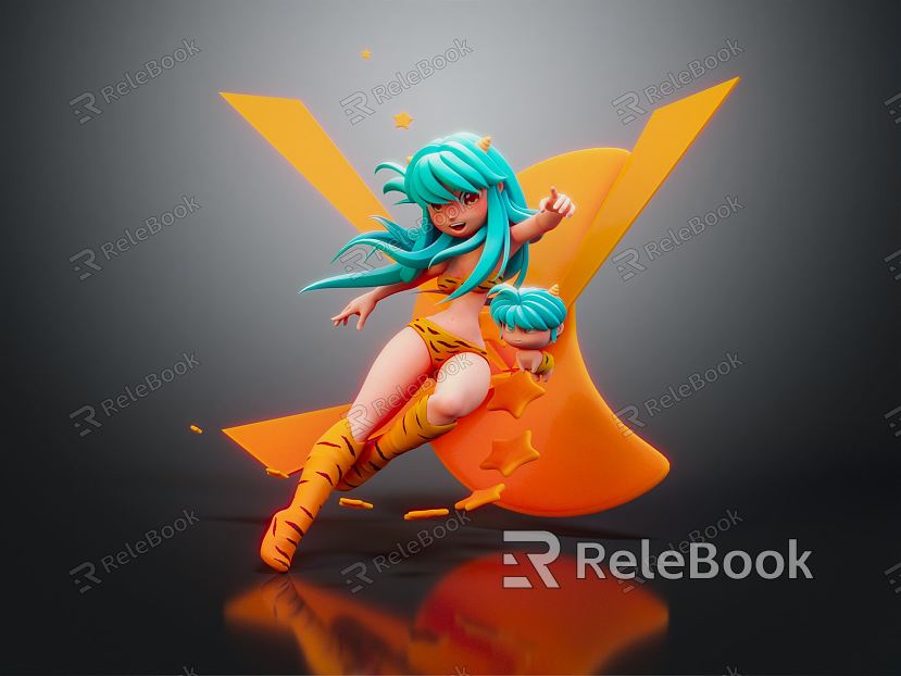 Modern game character girl little girl model