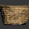 Handwoven Straw Basket Oval Shaped with Woven Rim for Home Storage Natural Material