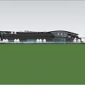 Style 8-shaped curve 4-layer commercial MALL 3d model