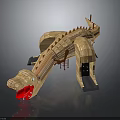 Fun Outdoor Wooden Dinosaur Shaped Playground Equipment With Slide And Entrance