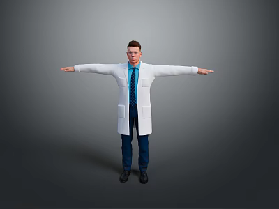 Cartoon Doctor Cartoon Doctor Cartoon Scientist Cartoon Character Portrait Animation Character Portrait 3d model
