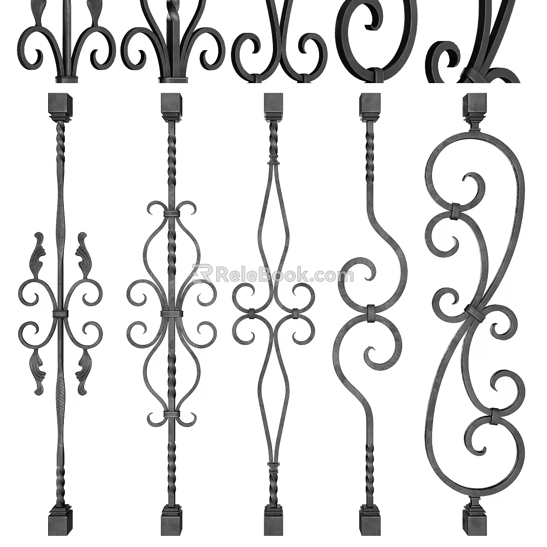 European Railing 3d model
