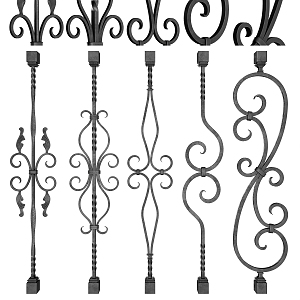 European Railing 3d model