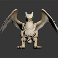 3D Griffin Mythical Creature Model With Spread Wings And Detailed Claws