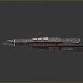 Futuristic Sci Fi Spaceship With Multiple Modules Metallic Texture And Engines 3d model