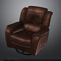 Red Leather Swivel Armchair Single Seater With Modern Comfortable Design
