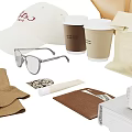 Chic Decorative Ornament Set With Leather Handbag Stainless Steel Flask White Cap And Vintage Typewriter
